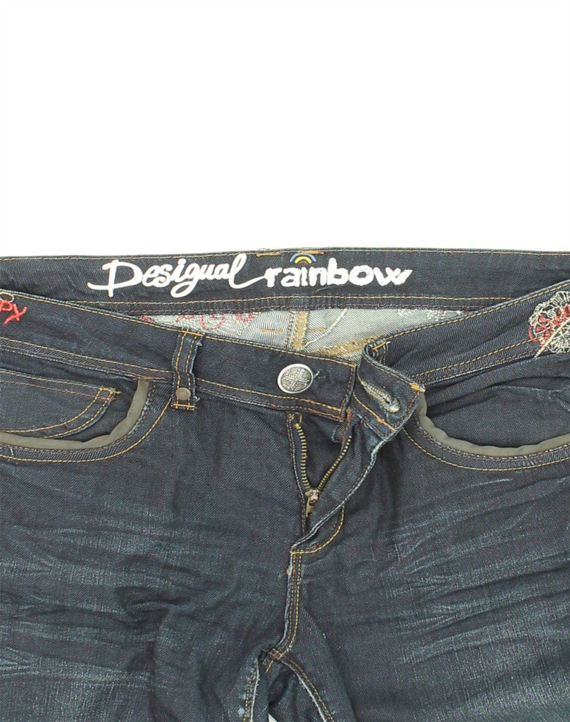 DESIGUAL Womens Slim Jeans W34 L33 Navy Blue Cotton | Vintage Desigual | Thrift | Second-Hand Desigual | Used Clothing | Messina Hembry 