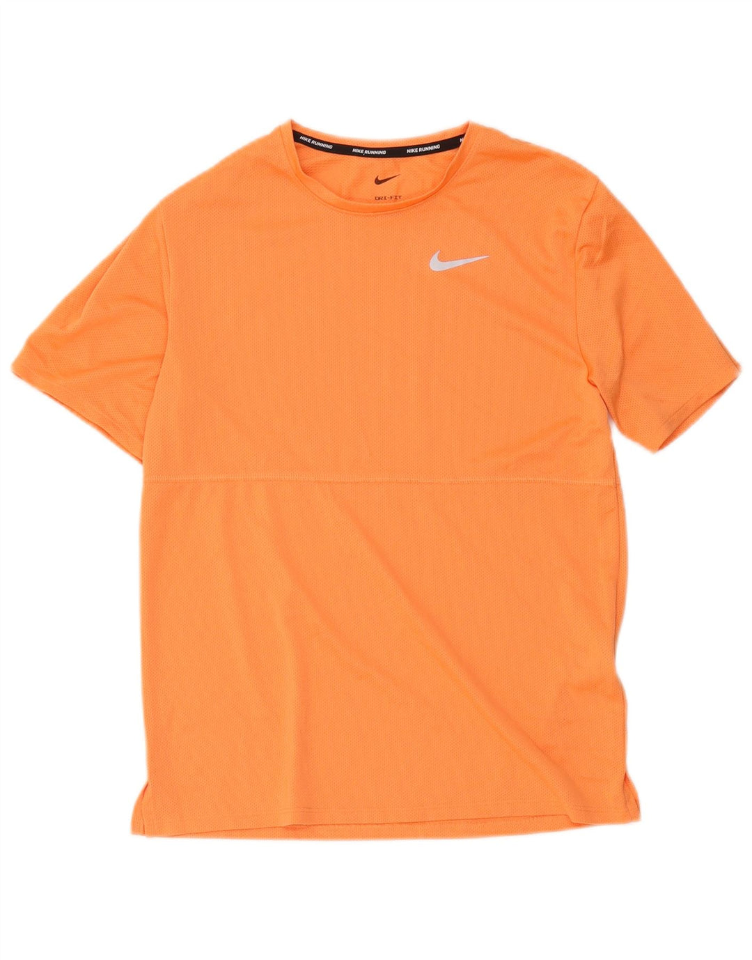Nike Womens Dri Fit T-Shirt Top UK 10 Small Orange Polyester