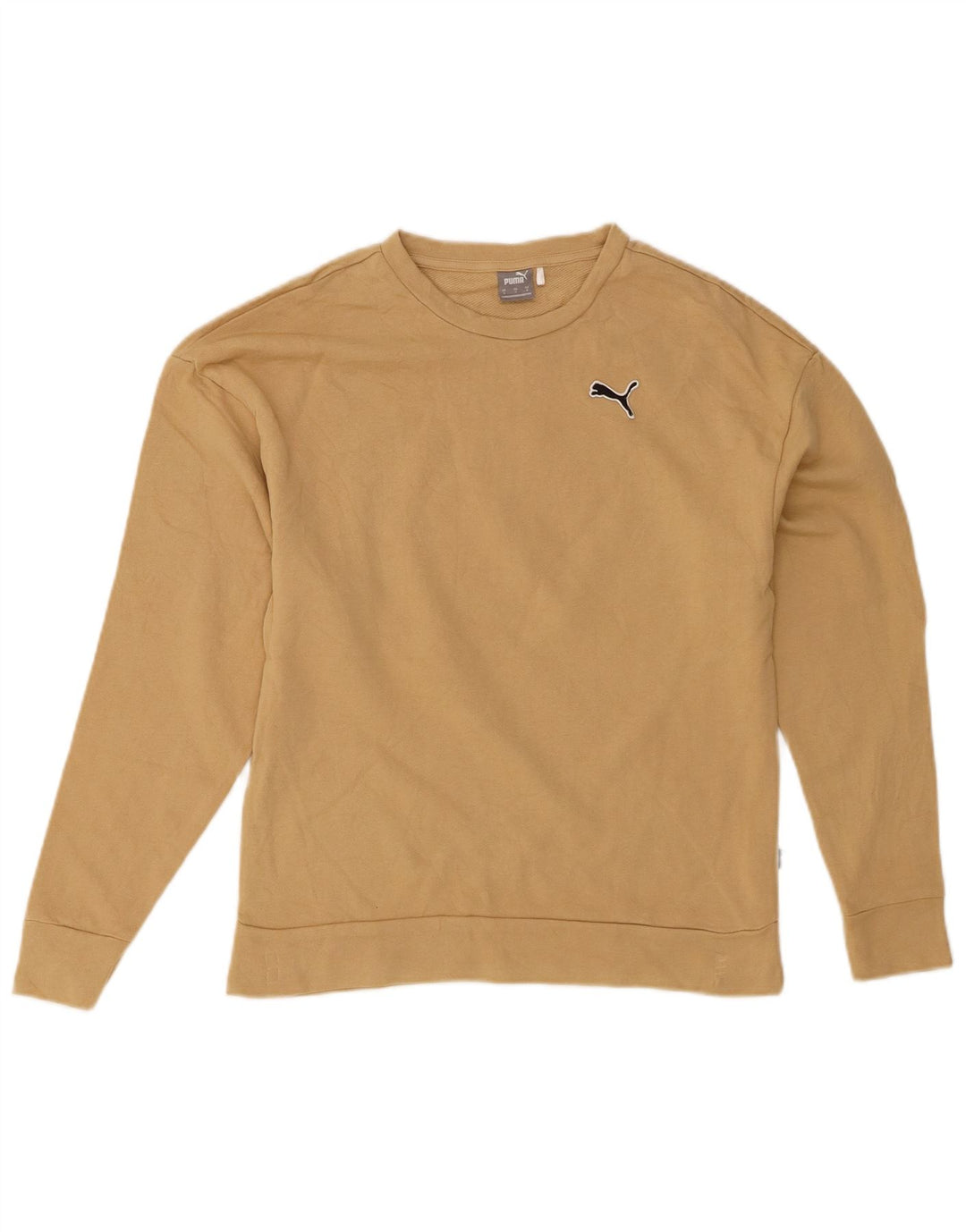 PUMA Womens Sweatshirt Jumper UK 10 Small Beige