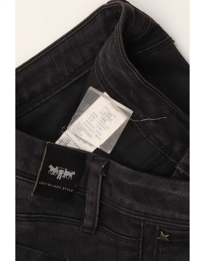 Levi's Womens Low Waist Slim Jeans W27 L27 Grey Cotton