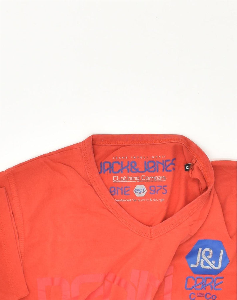 JACK & JONES Mens Graphic T-Shirt Top Medium Red Cotton | Vintage Jack & Jones | Thrift | Second-Hand Jack & Jones | Used Clothing | Messina Hembry 