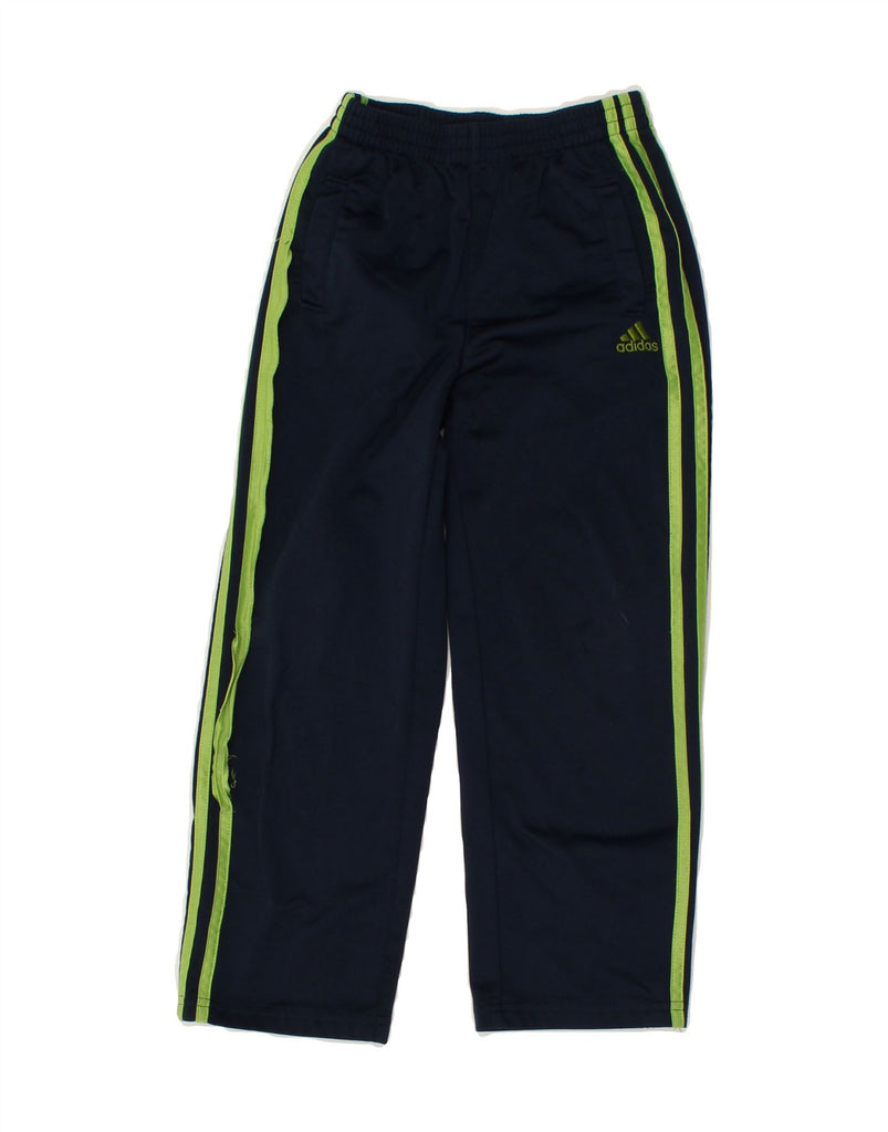 ADIDAS Boys Tracksuit Trousers 5-6 Years Navy Blue Polyester | Vintage Adidas | Thrift | Second-Hand Adidas | Used Clothing | Messina Hembry 