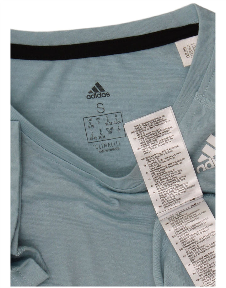 Adidas Mens Climalite T-Shirt Top UK 8/10 Small Blue Polyester