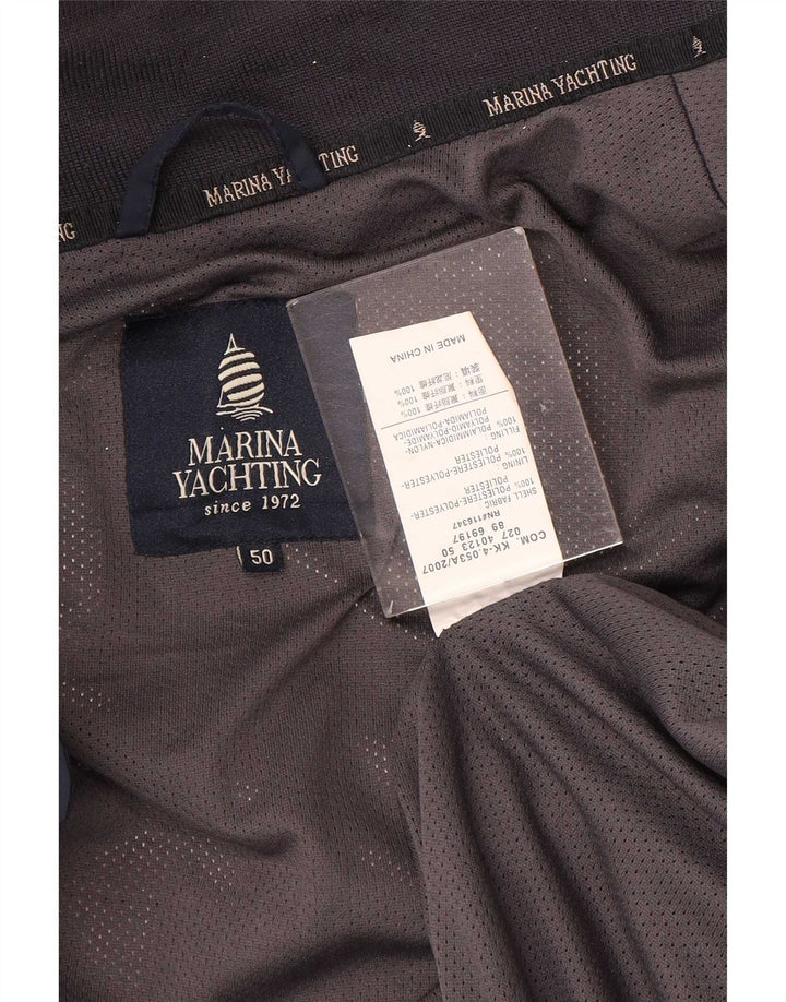 Marina Yachting Mens Rain Jacket IT 50 Large Navy Blue Polyester