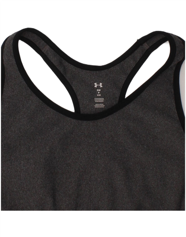 Under Armour Womens Compression Graphic Top Small Grey Flecked Sports