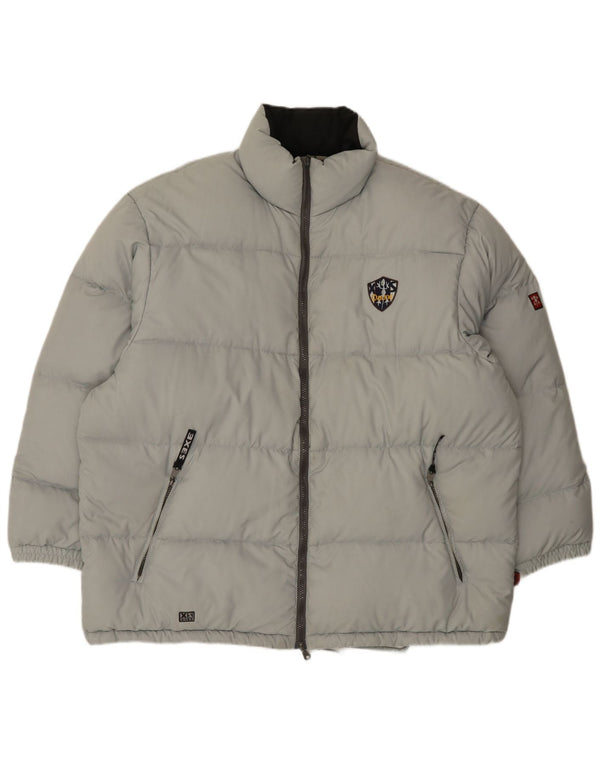 XS Exes Mens Padded Jacket UK 42 XL Grey Polyester