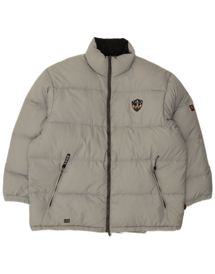XS Exes Mens Padded Jacket UK 42 XL Grey Polyester