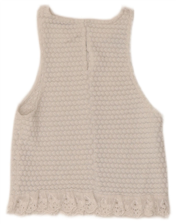 Zara Womens Crop Vest Top UK 8 Small White