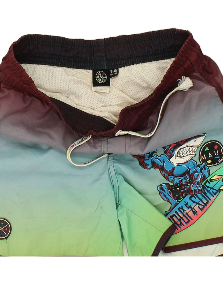 MAUI AND SONS Boys Graphic Swimming Shorts 9-10 Years Multicoloured Vintage Maui and Sons and Second-Hand Maui and Sons from Messina Hembry 