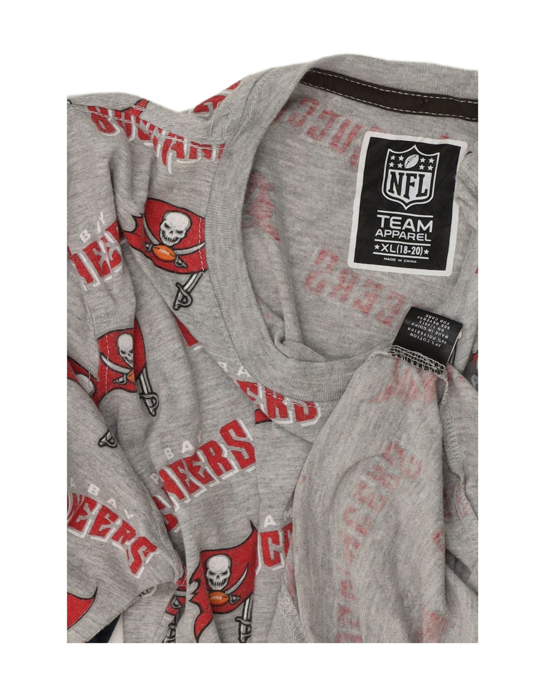 NFL TEAM APPAREL Boys Graphic T-Shirt Top 15-16 Years Grey