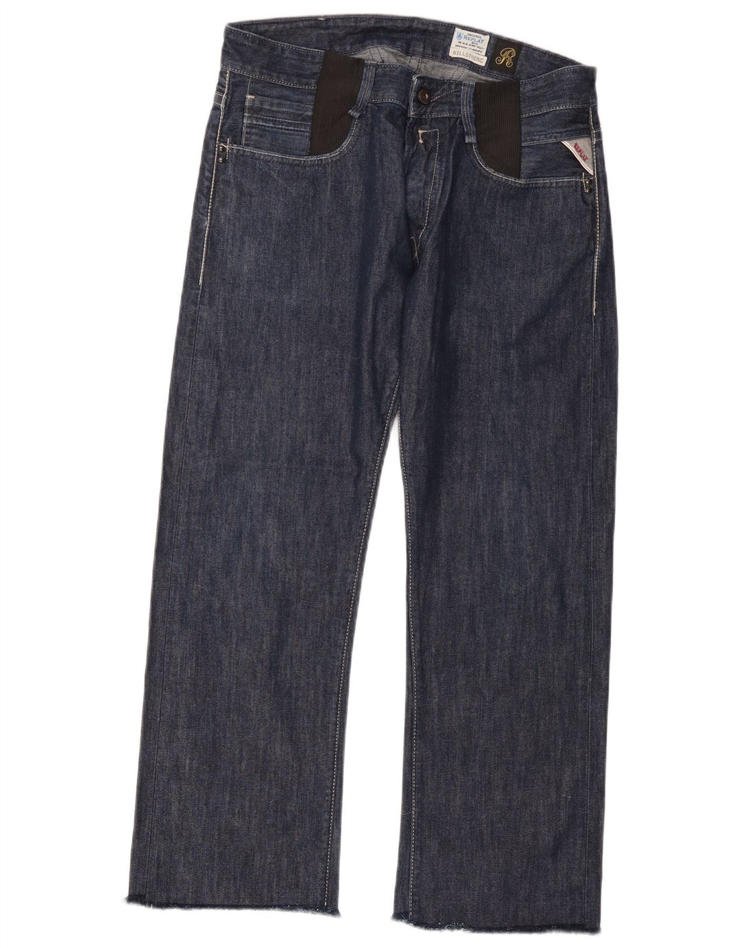 Replay Mens Straight Jeans W34 L28 Navy Blue