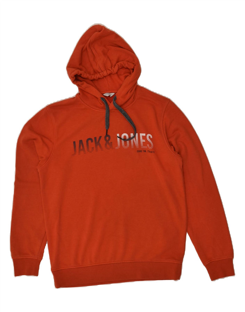 JACK & JONES Mens Graphic Hoodie Jumper Large Red Polyester | Vintage Jack & Jones | Thrift | Second-Hand Jack & Jones | Used Clothing | Messina Hembry 