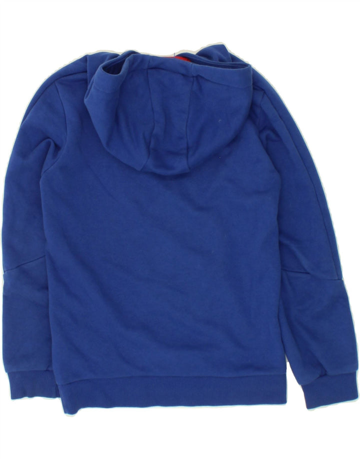 PUMA Boys Graphic Hoodie Jumper 9-10 Years Blue Polyester Vintage Puma and Second-Hand Puma from Messina Hembry 