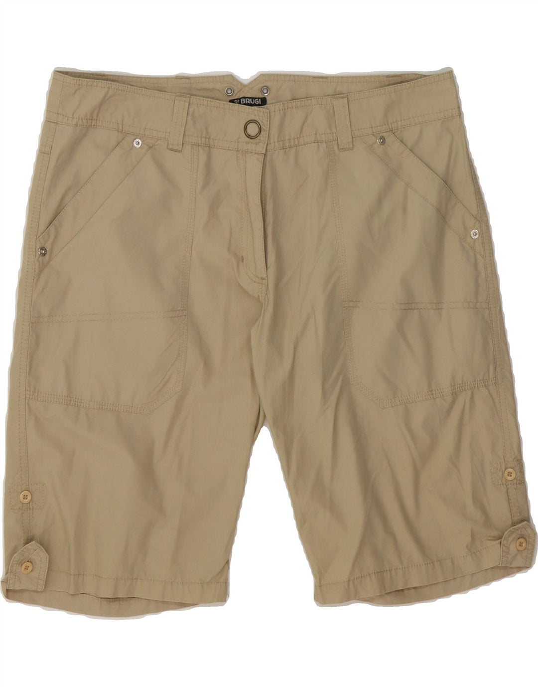 BRUGI Womens Cargo Shorts UK 16 Large W34  Beige Cotton Vintage Brugi and Second-Hand Brugi from Messina Hembry 