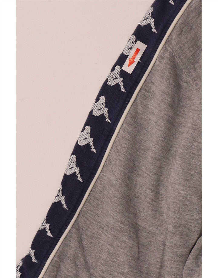 Kappa Womens Graphic Sweatshirt Jumper UK 14 Medium Grey Colourblock