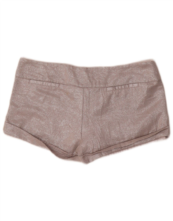 Zara Womens Trafaluc Hot Pants EU 40 Medium W30 Silver Cotton