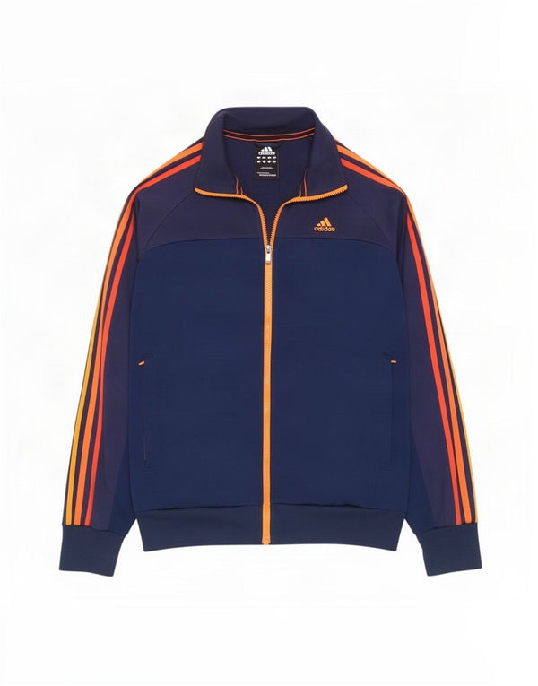 Adidas Mens Tracksuit Top Jacket Small Navy Blue Polyester