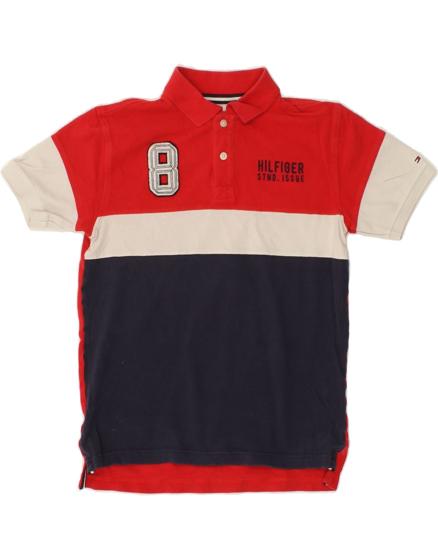 TOMMY HILFIGER Boys Graphic Polo Shirt 12-13 Years Large