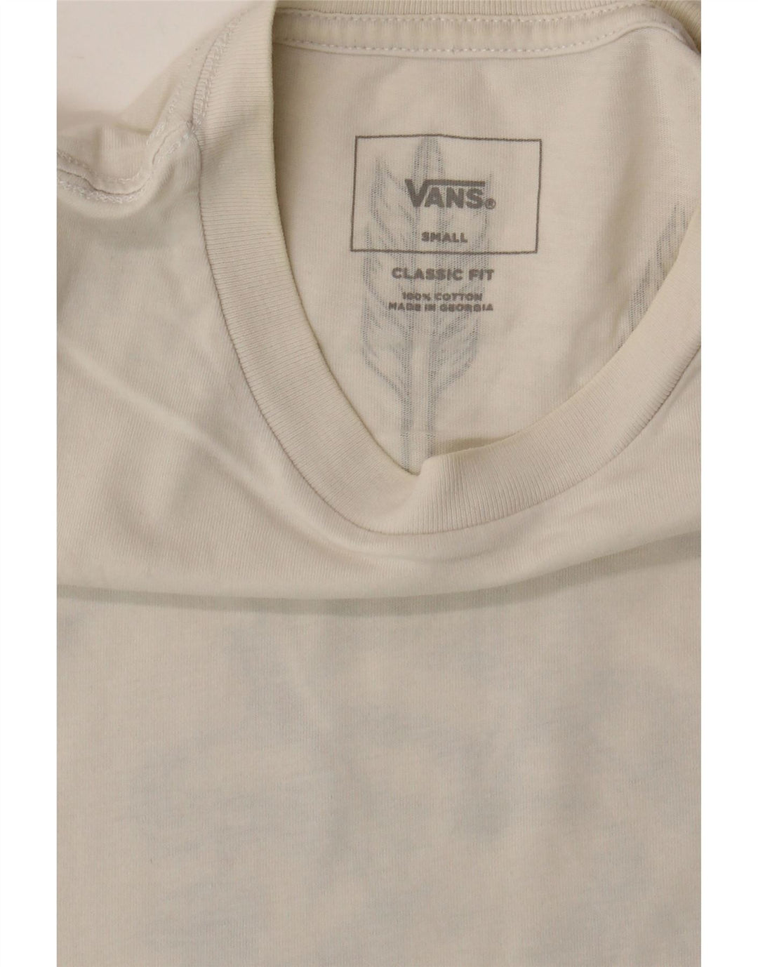 Vans Mens Classic Fit Graphic T-Shirt Top Small White Cotton