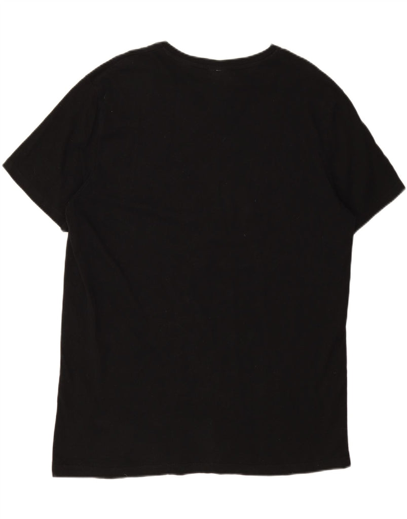 JACK & JONES Mens T-Shirt Top 2XL Black Cotton Vintage Jack & Jones and Second-Hand Jack & Jones from Messina Hembry 