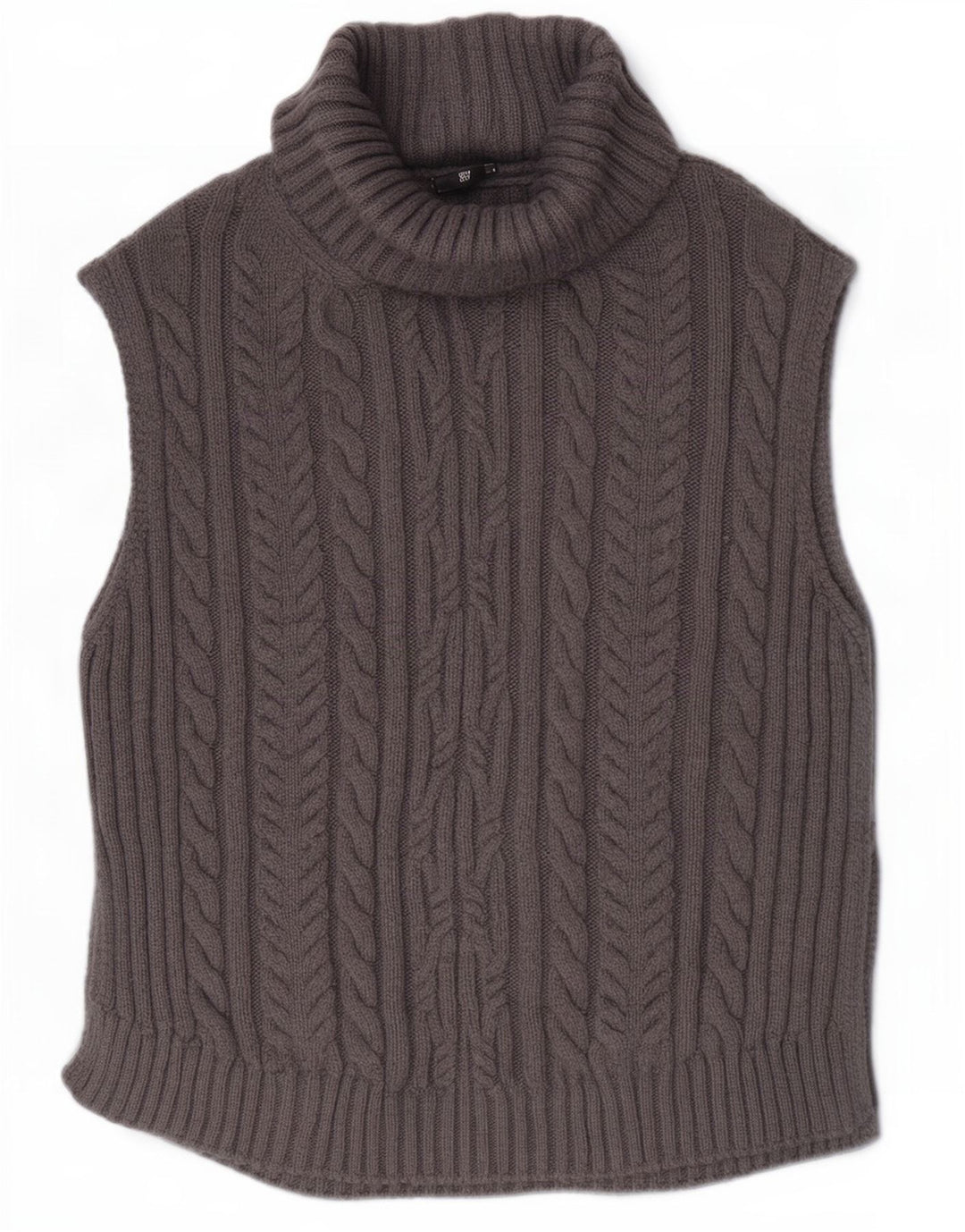 Marks & Spencer Womens Oversized Vest Tank Top UK 10 Small Grey Acrylic