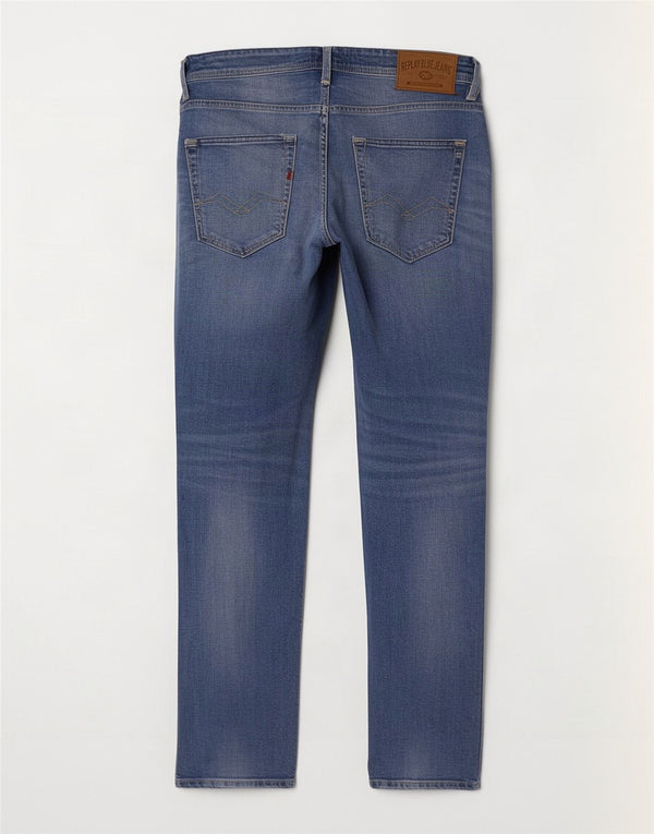 Replay Mens Grover Slim Jeans W33 L29 Blue Cotton