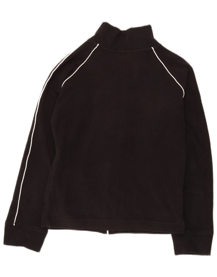 REEBOK Womens Fleece Jacket UK 10 Small Black Polyester