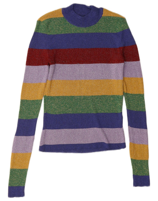 Zara Womens Blouse Top UK 10 Small Multicoloured Striped