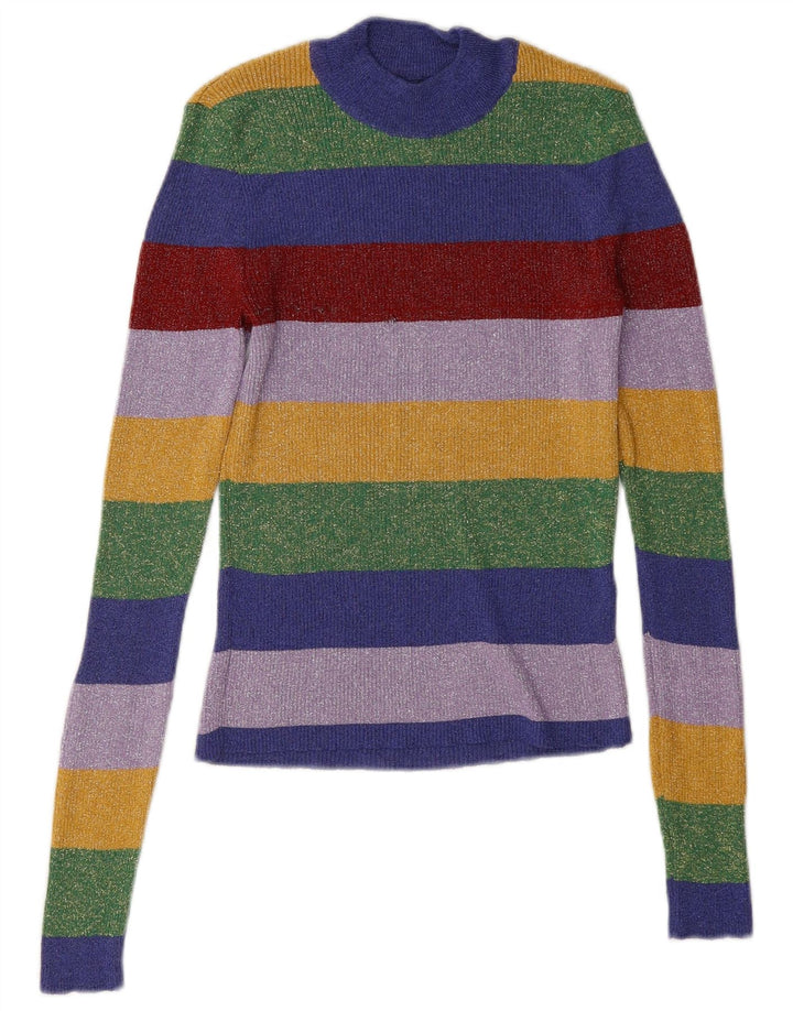 Zara Womens Blouse Top UK 10 Small Multicoloured Striped