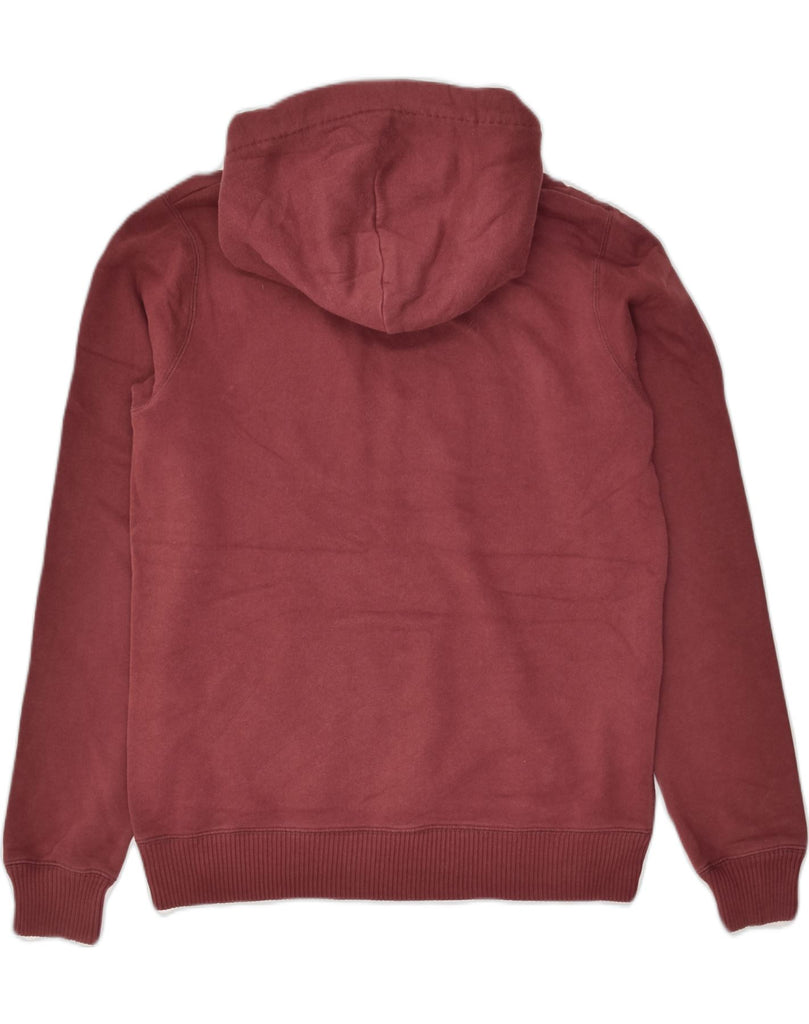 JACK WILLS Womens Graphic Hoodie Jumper UK 12 Medium Maroon Cotton | Vintage Jack Wills | Thrift | Second-Hand Jack Wills | Used Clothing | Messina Hembry 