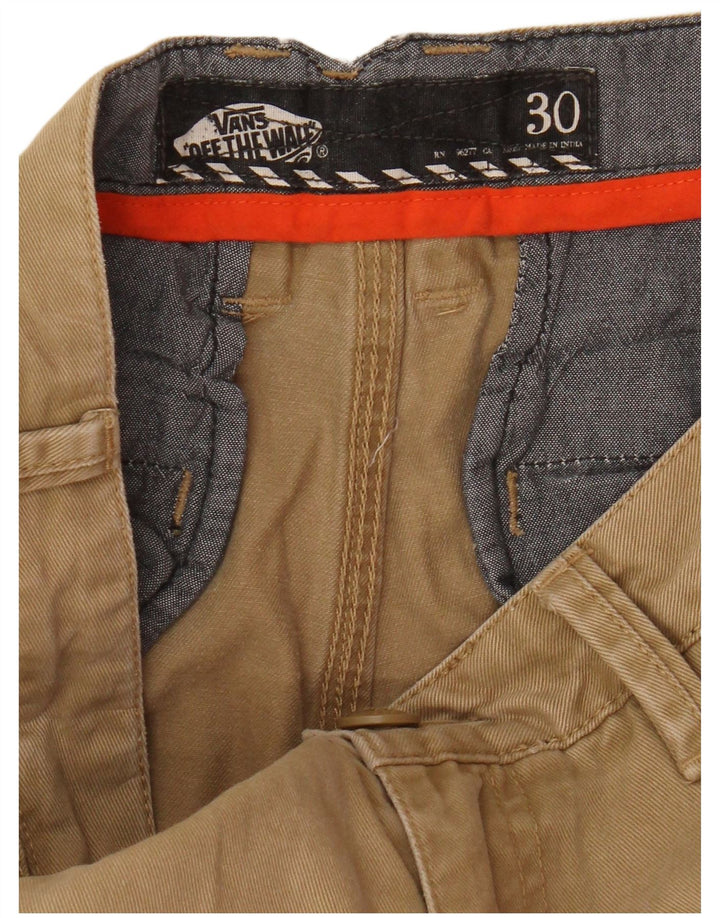 VANS Mens Chino Shorts W30 Medium Brown Cotton