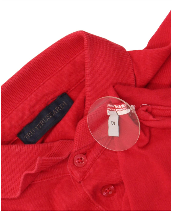 Trussardi Mens Polo Shirt Small Red