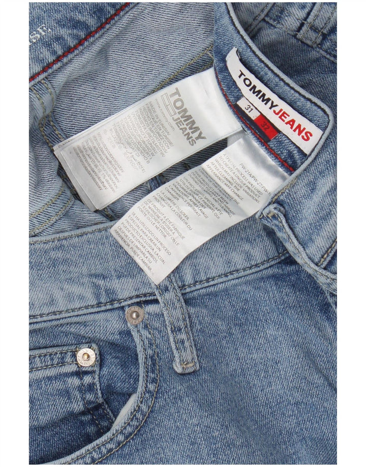 TOMMY HILFIGER Mens Mid Rise Straight Jeans W31 L32 Blue Cotton