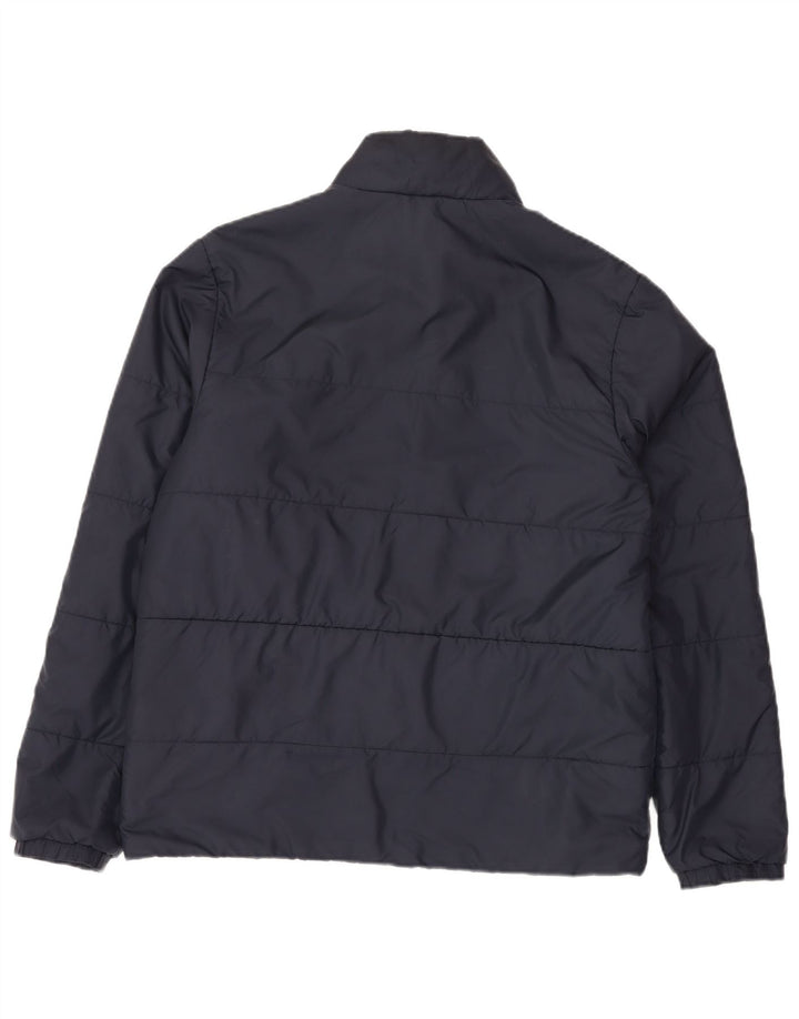 Adidas Mens Padded Jacket UK 38 Medium Navy Blue Polyester