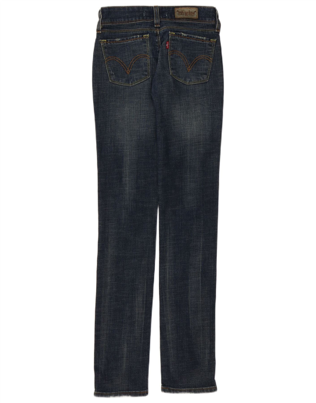 Levi's Womens 571 Slim Jeans W26 L34 Navy Blue Cotton