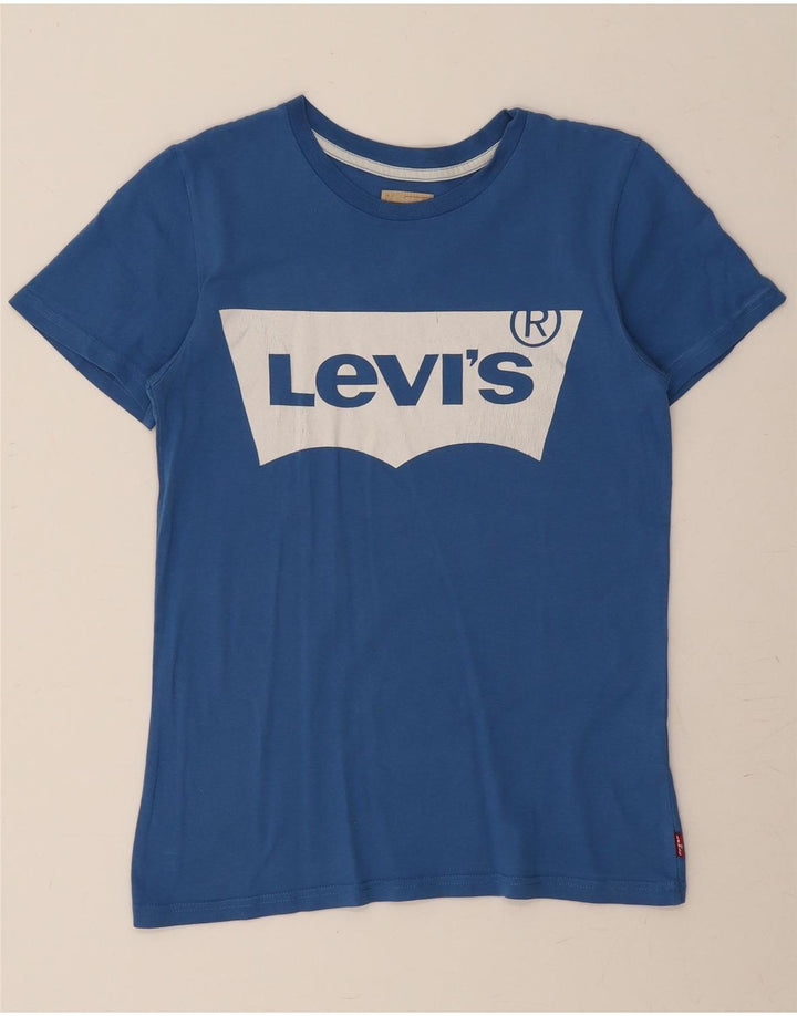 LEVI'S Boys Graphic T-Shirt Top 13-14 Years Blue Cotton Vintage Levi's and Second-Hand Levi's from Messina Hembry 