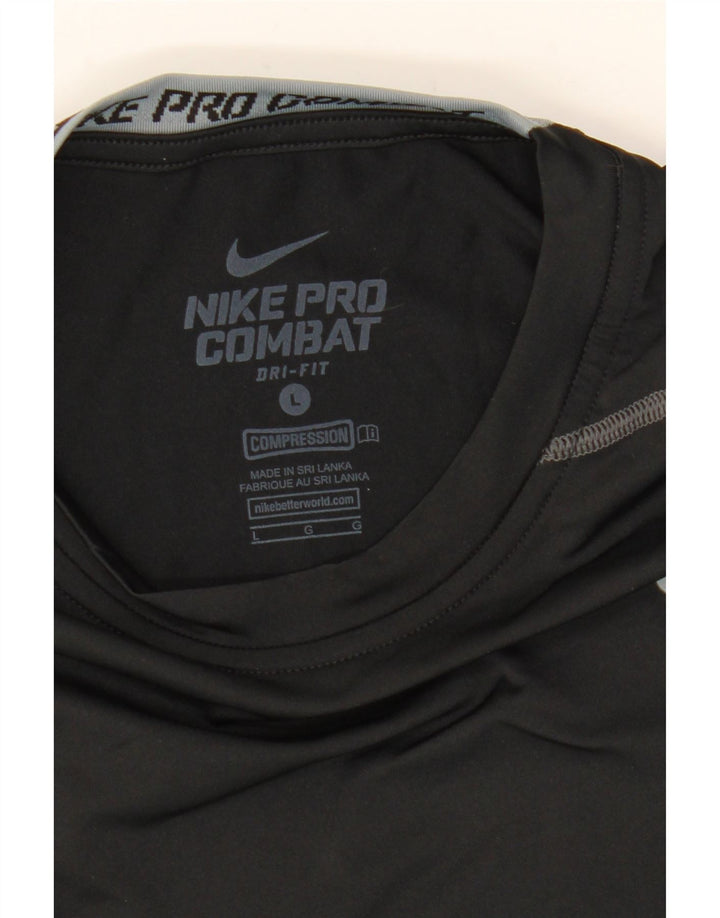 NIKE Mens Dri Fit Graphic T-Shirt Top Large Black