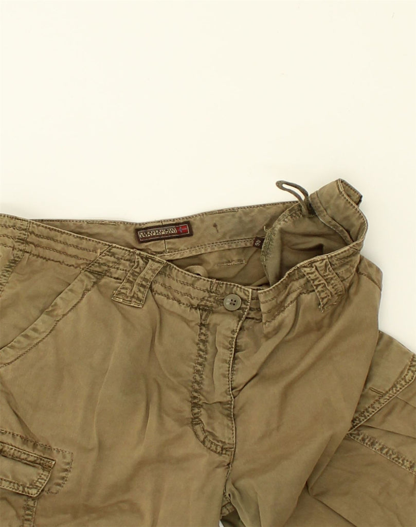 NAPAPIJRI Womens Cargo Shorts IT 46 Large W34  Khaki Cotton | Vintage Napapijri | Thrift | Second-Hand Napapijri | Used Clothing | Messina Hembry 