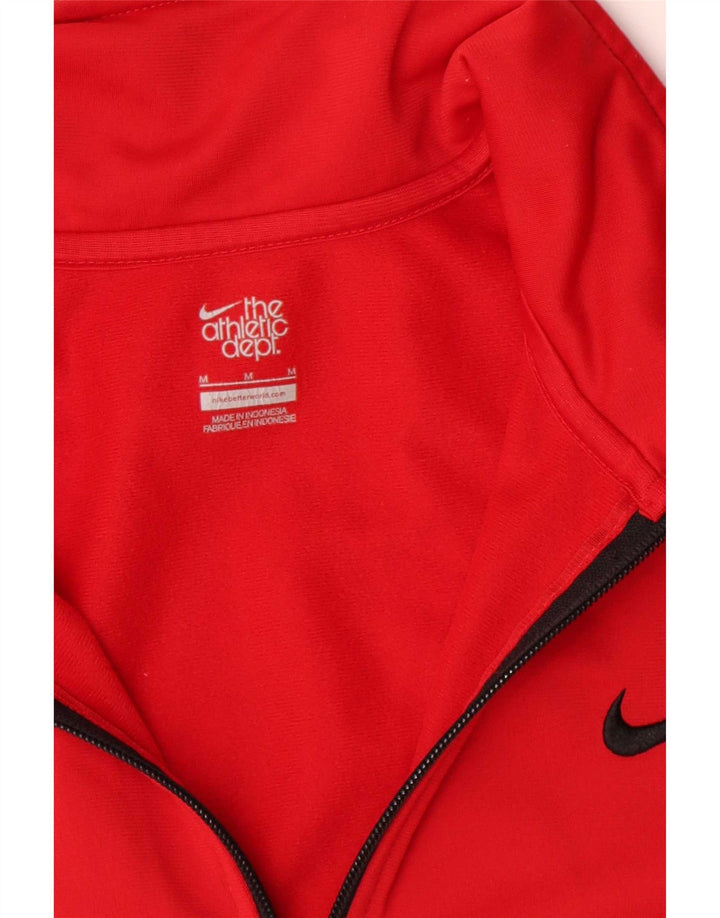Nike Mens Tracksuit Top Jacket Medium Red Polyester