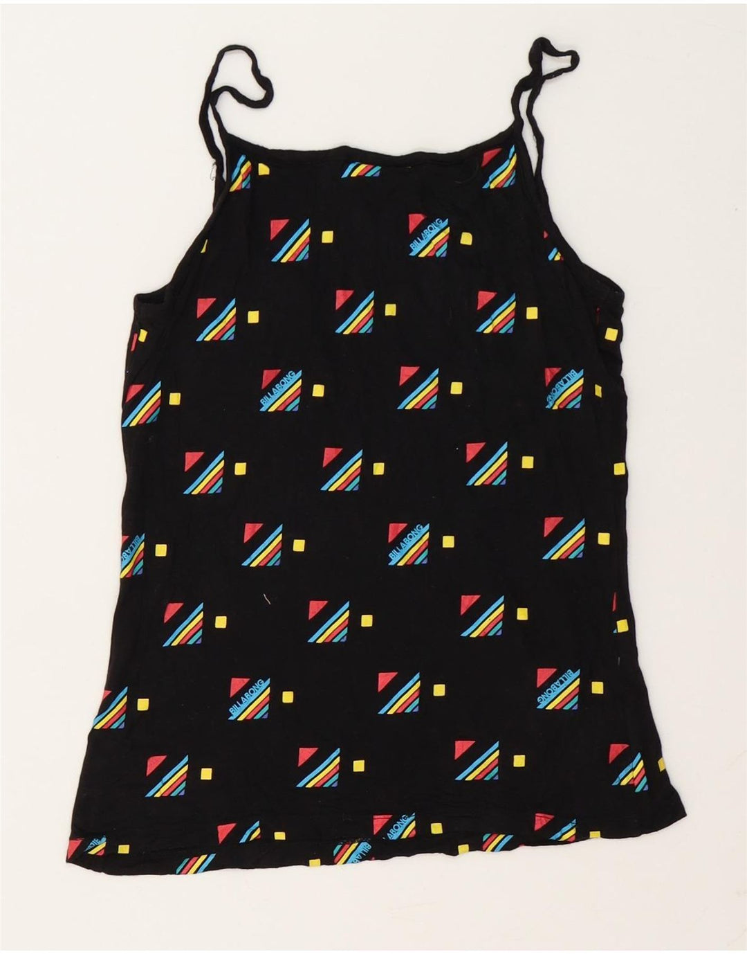 Billabong Womens Graphic Cami Top UK 10 Small Black Geometric Modal