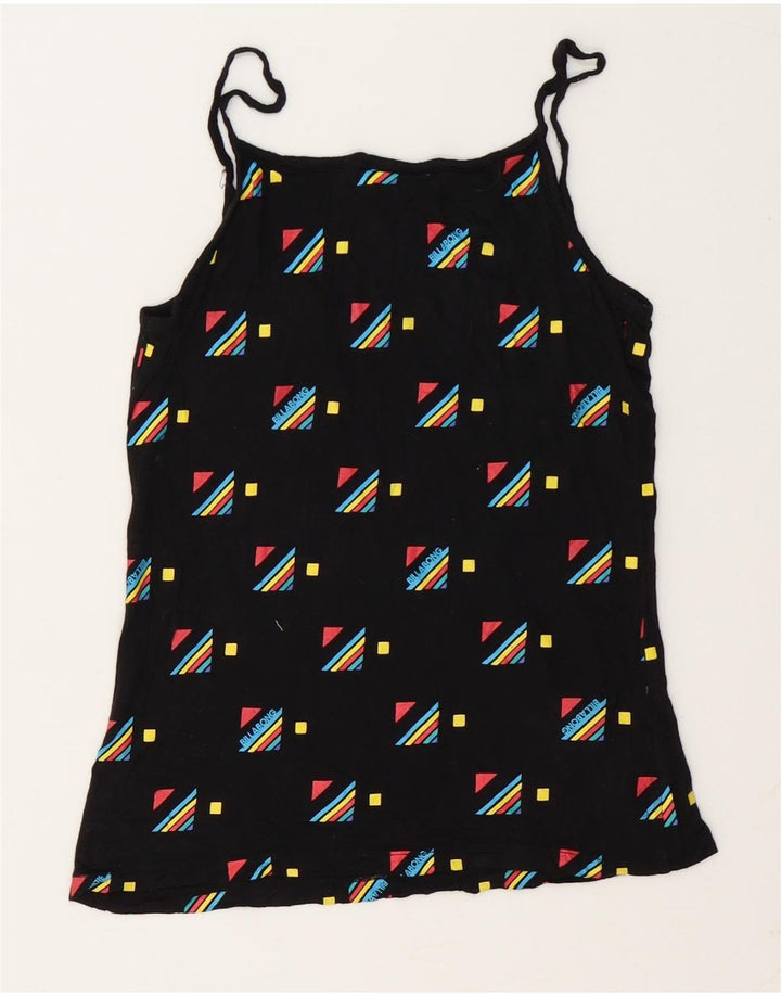Billabong Womens Graphic Cami Top UK 10 Small Black Geometric Modal