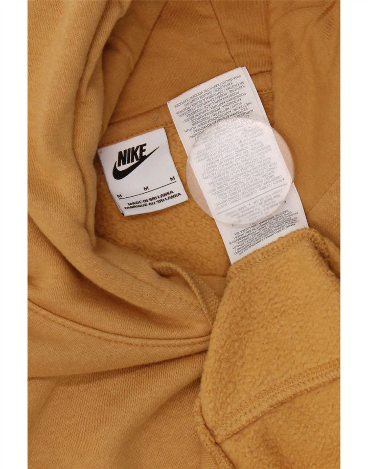 Nike Mens Hoodie Jumper Medium Beige Cotton