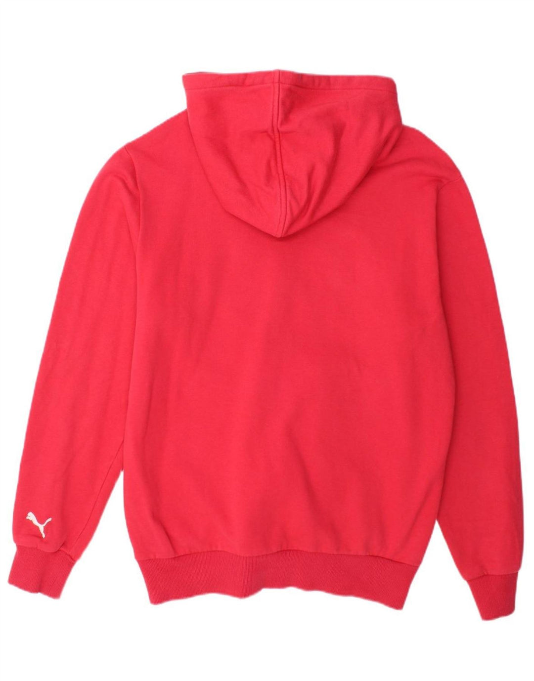 PUMA Mens Graphic Hoodie Jumper Medium Pink Cotton