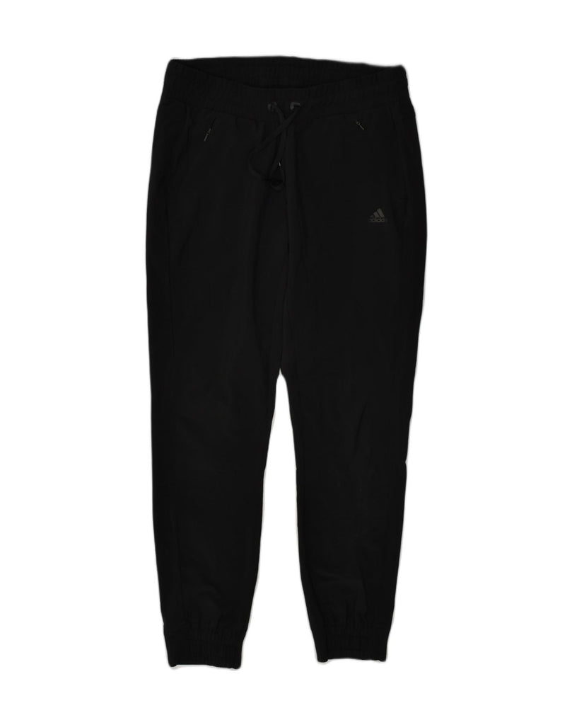 ADIDAS Womens Tracksuit Trousers Joggers UK 12-14 Medium Black Polyester | Vintage Adidas | Thrift | Second-Hand Adidas | Used Clothing | Messina Hembry 