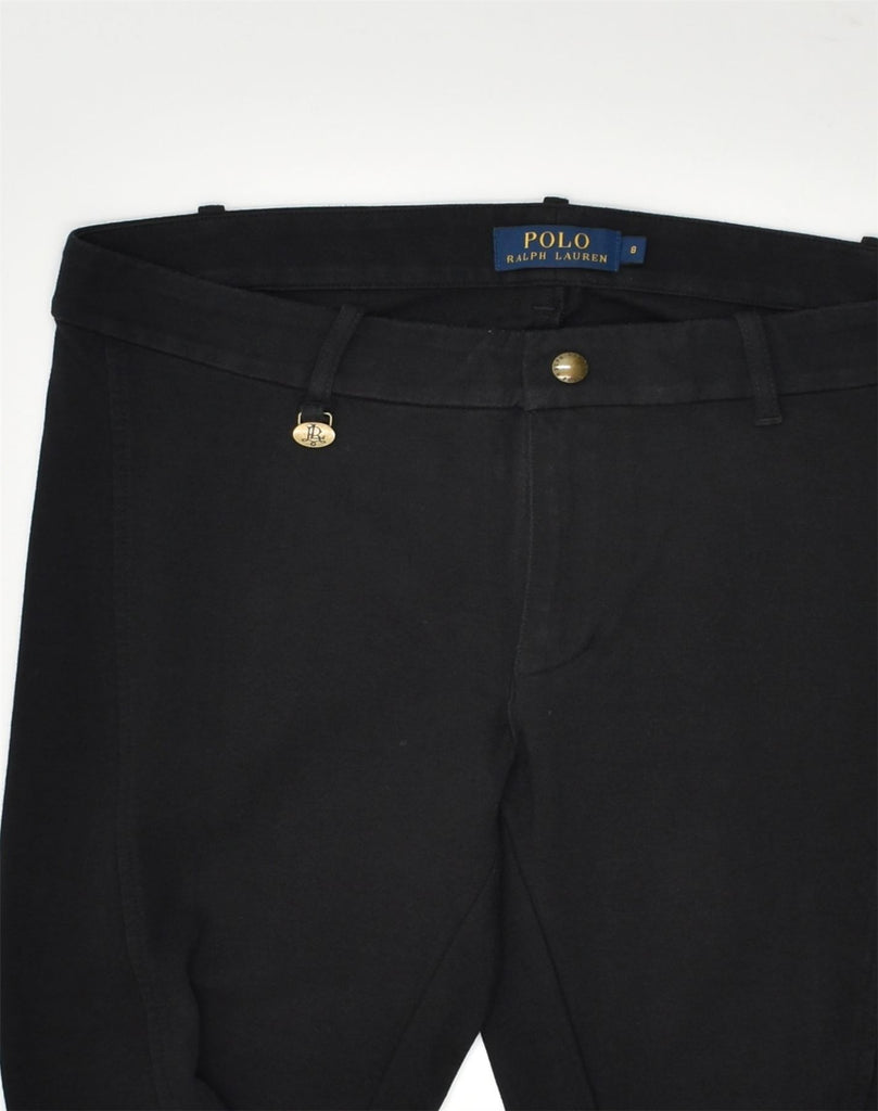 POLO RALPH LAUREN Womens Skinny Casual Trousers US 8 Medium W30 L27 Black | Vintage Polo Ralph Lauren | Thrift | Second-Hand Polo Ralph Lauren | Used Clothing | Messina Hembry 