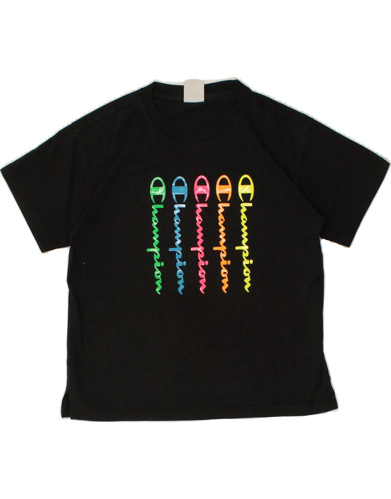 CHAMPION Boys Graphic T-Shirt Top 13-14 Years XL Black Vintage Champion and Second-Hand Champion from Messina Hembry 