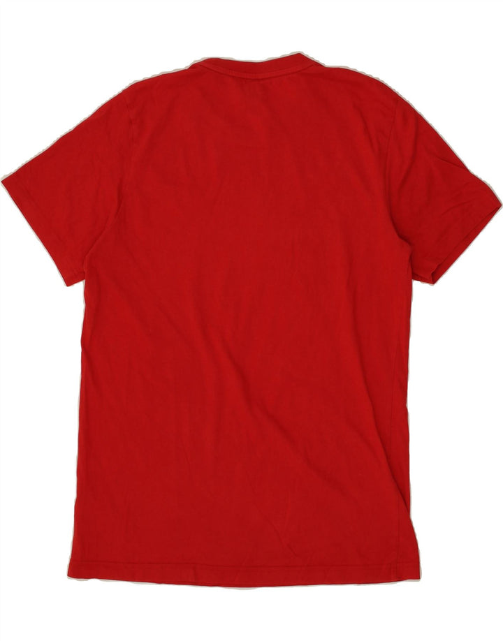 ADIDAS Mens Graphic T-Shirt Top Medium Red Cotton Vintage Adidas and Second-Hand Adidas from Messina Hembry 