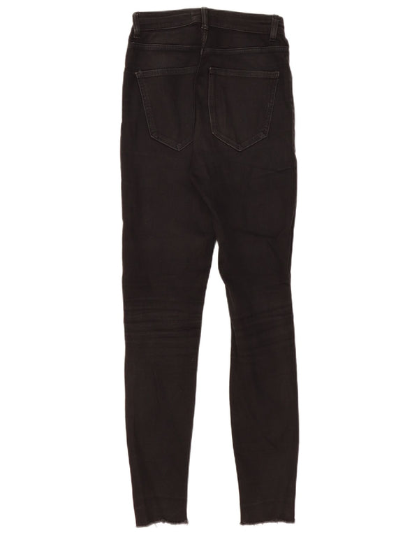 Zara Womens High Waist Skinny Jeans EU 34 2XS W24 L29 Black