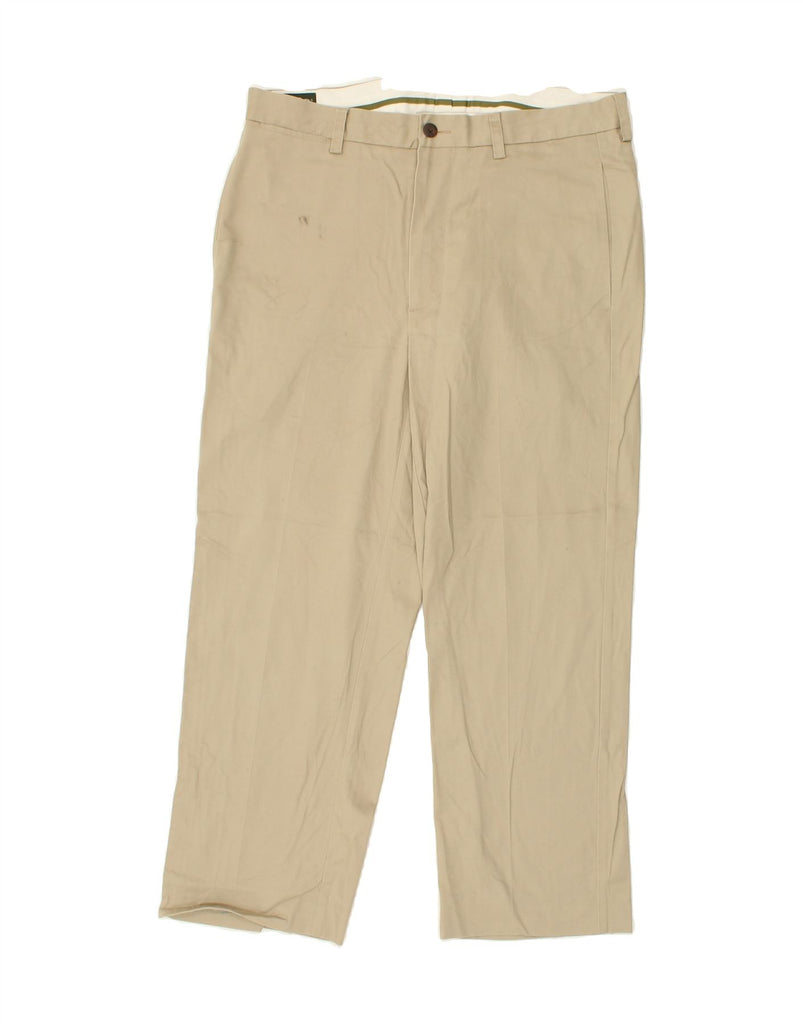 ORVIS Mens Straight Casual Trousers W32 L26 Beige Cotton | Vintage Orvis | Thrift | Second-Hand Orvis | Used Clothing | Messina Hembry 