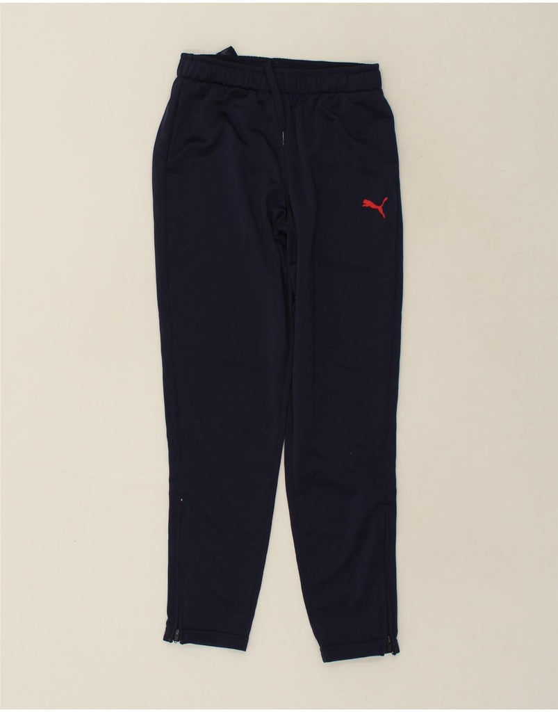 PUMA Boys Tracksuit Trousers 11-12 Years Navy Blue Polyester | Vintage Puma | Thrift | Second-Hand Puma | Used Clothing | Messina Hembry 